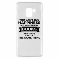 Чехол для Samsung A8 2018 Books are happiness - PrintSalon
