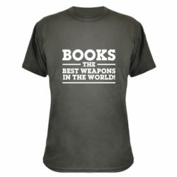 Камуфляжная футболка Books the best weapons in the world - PrintSalon
