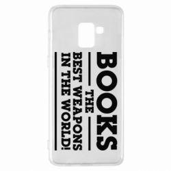 Чехол для Samsung A8+ 2018 Books the best weapons in the world - PrintSalon