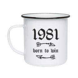 Кружка эмалированная 1981 Born to win