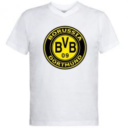 Мужская футболка  с V-образным вырезом Borussia Dortmund - PrintSalon