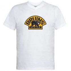 Мужская футболка  с V-образным вырезом Boston Bruins - PrintSalon