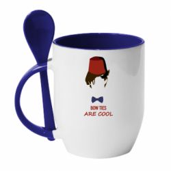 Чашка з ложкою bow ties are cool - PrintSalon