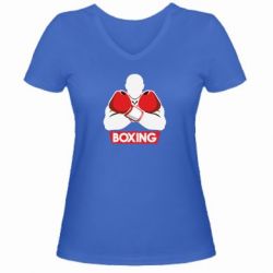 Жіноча футболка з V-подібним вирізом Box Fighter - PrintSalon
