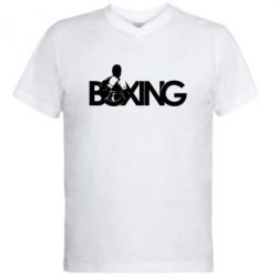 Чоловіча футболка з V-подібним вирізом Boxing Art - PrintSalon