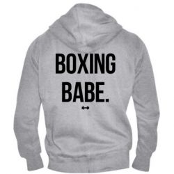 Мужское худи на молнии Boxing babe - PrintSalon