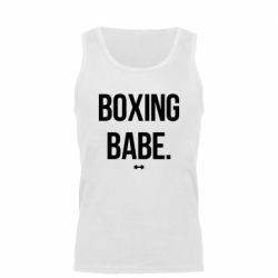 Мужская майка Boxing babe - PrintSalon