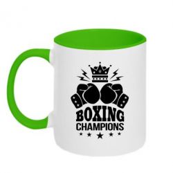 Чашка двухцветная 320ml Boxing champions - PrintSalon