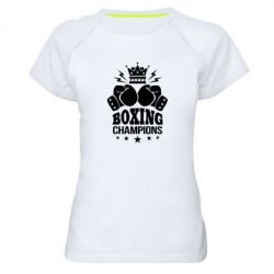 Женская футболка для спорта Boxing champions - PrintSalon