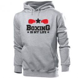 Мужское худи Boxing is my life - PrintSalon
