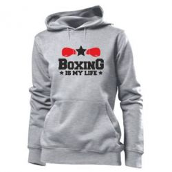 Женское худи Boxing is my life - PrintSalon
