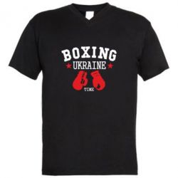 Чоловіча футболка з V-подібним вирізом Boxing Ukraine - PrintSalon