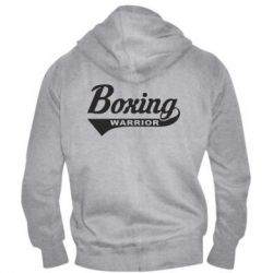 Мужское худи на молнии Boxing Warrior - PrintSalon