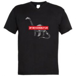 Мужская футболка  с V-образным вырезом Brachiosaurus - PrintSalon