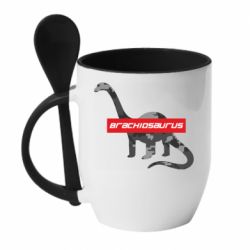 Чашка с ложкой Brachiosaurus - PrintSalon