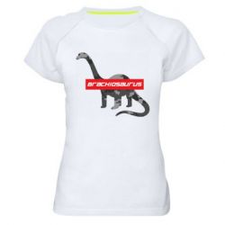 Женская футболка для спорта Brachiosaurus - PrintSalon