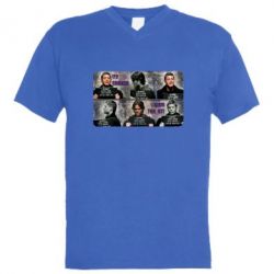 Чоловіча футболка з V-подібним вирізом Брати Вінчестери у поліції - PrintSalon