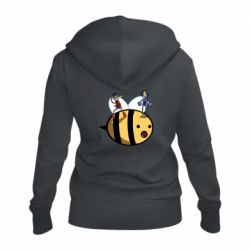 Женское худи на молнии Brave bee - PrintSalon