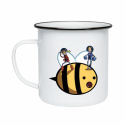 Кружка эмалированная Brave bee - PrintSalon