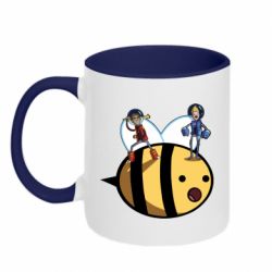 Чашка двухцветная 320ml Brave bee - PrintSalon
