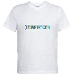 Чоловіча футболка з V-подібним вирізом Brazzers logo Голограма - PrintSalon