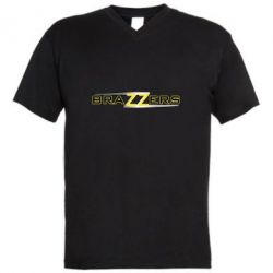 Мужская футболка  с V-образным вырезом Brazzers new - PrintSalon