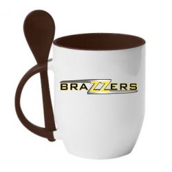 Чашка с ложкой Brazzers new - PrintSalon