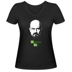 Женская футболка с V-образным вырезом Breaking Bad  (Во все тяжкие) - PrintSalon