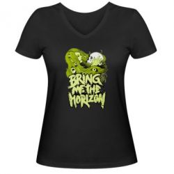 Женская футболка с V-образным вырезом Bring me the horizon - PrintSalon