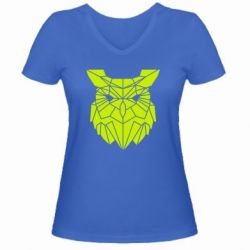 Жіноча футболка з V-подібним вирізом Broken owl - PrintSalon