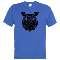 Чоловіча футболка з V-подібним вирізом Broken owl - PrintSalon