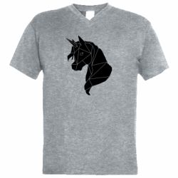 Мужская футболка  с V-образным вырезом Broken unicorn 1 - PrintSalon