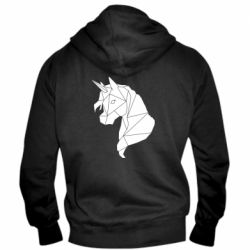 Мужское худи на молнии Broken unicorn 1 - PrintSalon