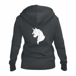 Женское худи на молнии Broken unicorn 1 - PrintSalon