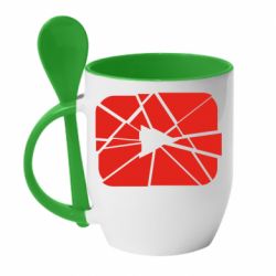 Чашка с ложкой Broken - PrintSalon