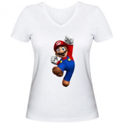 Жіноча футболка з V-подібним вирізом Brother Mario - PrintSalon