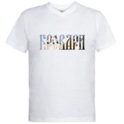 Мужская футболка  с V-образным вырезом Бровари - PrintSalon