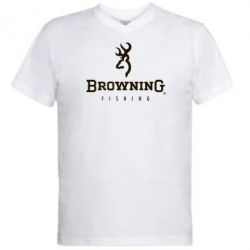 Чоловіча футболка з V-подібним вирізом Browning - PrintSalon