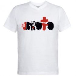 Мужская футболка  с V-образным вырезом Брутто Лого - PrintSalon