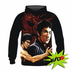 Дитяче 3D худі Брюс Ли рисунок-PrintSalon Дитяче 3D худі Брюс Ли рисунок