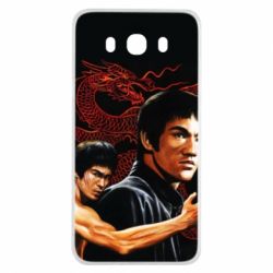 Чехол для Samsung J7 2016 Брюс Ли рисунок