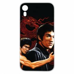 Чехол для iPhone XR Брюс Ли рисунок