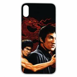 Чехол для iPhone Xs Max Брюс Ли рисунок