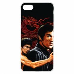 Чехол для iPhone 8 Брюс Ли рисунок