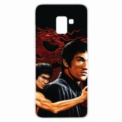 Чехол для Samsung A8+ 2018 Брюс Ли рисунок - PrintSalon