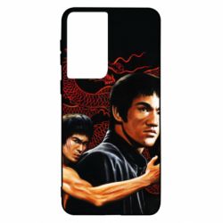Чехол для Samsung S21 Брюс Ли рисунок
