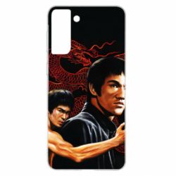 Чехол для Samsung S21+ Брюс Ли рисунок - PrintSalon