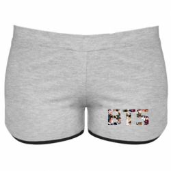 Женские шорты BTS collage - PrintSalon