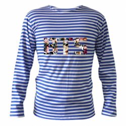 Тельняшка с длинным рукавом BTS collage - PrintSalon