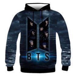 Мужское 3D худи BTS Dark Angels - PrintSalon